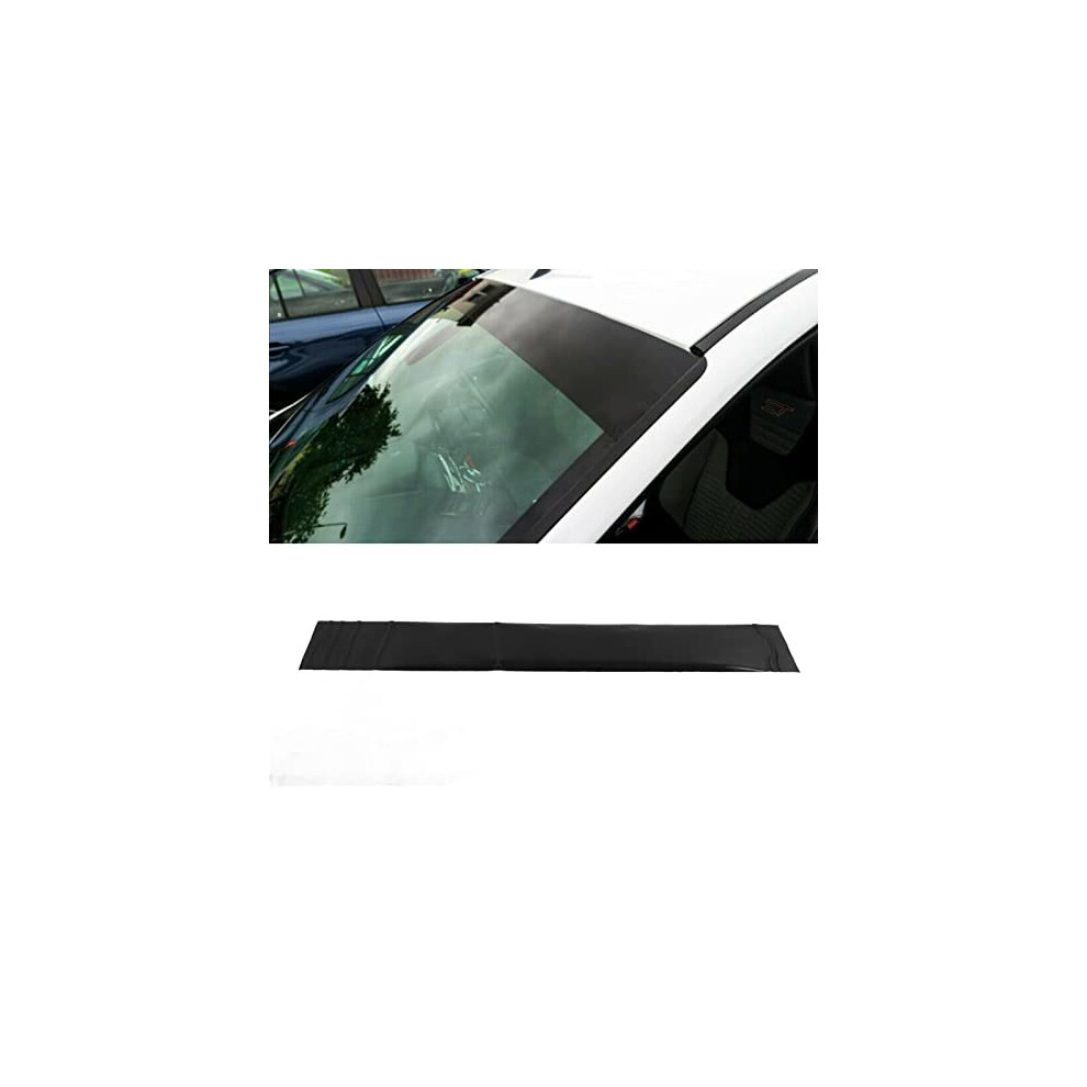 Car Windscreen Sunstrip Car Van Windscreen Sun Strip Gloss 140X20cm Universal Pvc Windshield Sticker For Automobiles Black 5014542645549