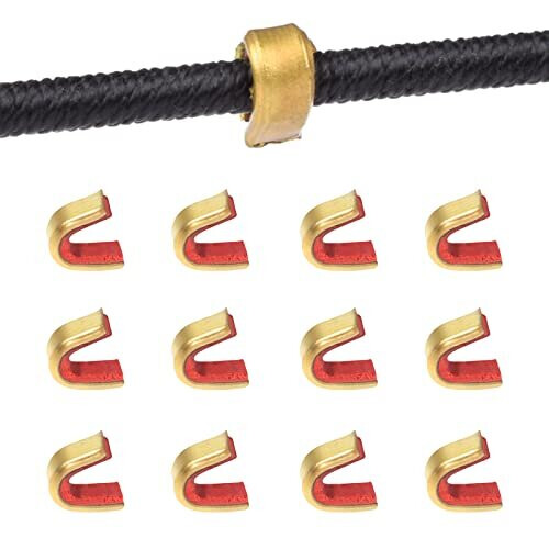 Archery Bow String Nocking Points Strings Nock Sets Brass Buckle Clip Knocks (12pcs/pack)