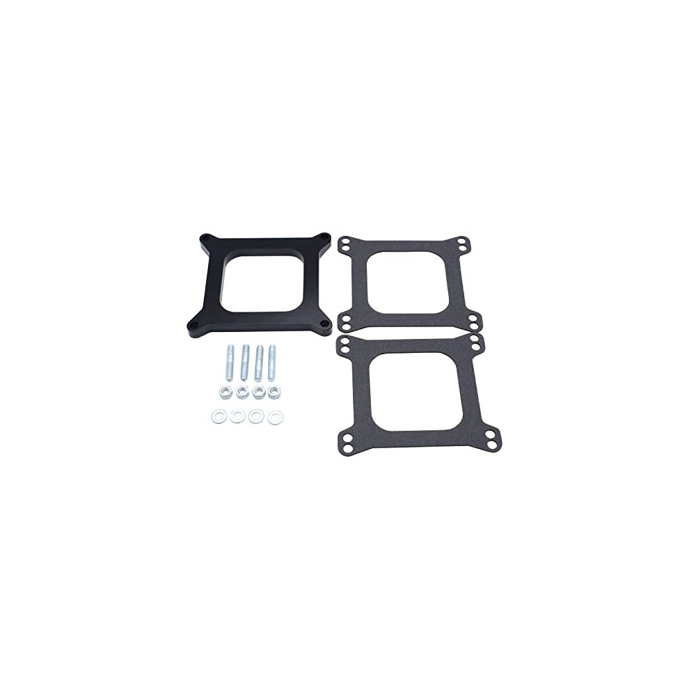 1 Set Carb Spacers 1/2" Tall Open Phenolic Carburetor Spacer Compatible With Holley 4150/4160 4Bbl. Sbc Bbc Carb Black 5014542649295