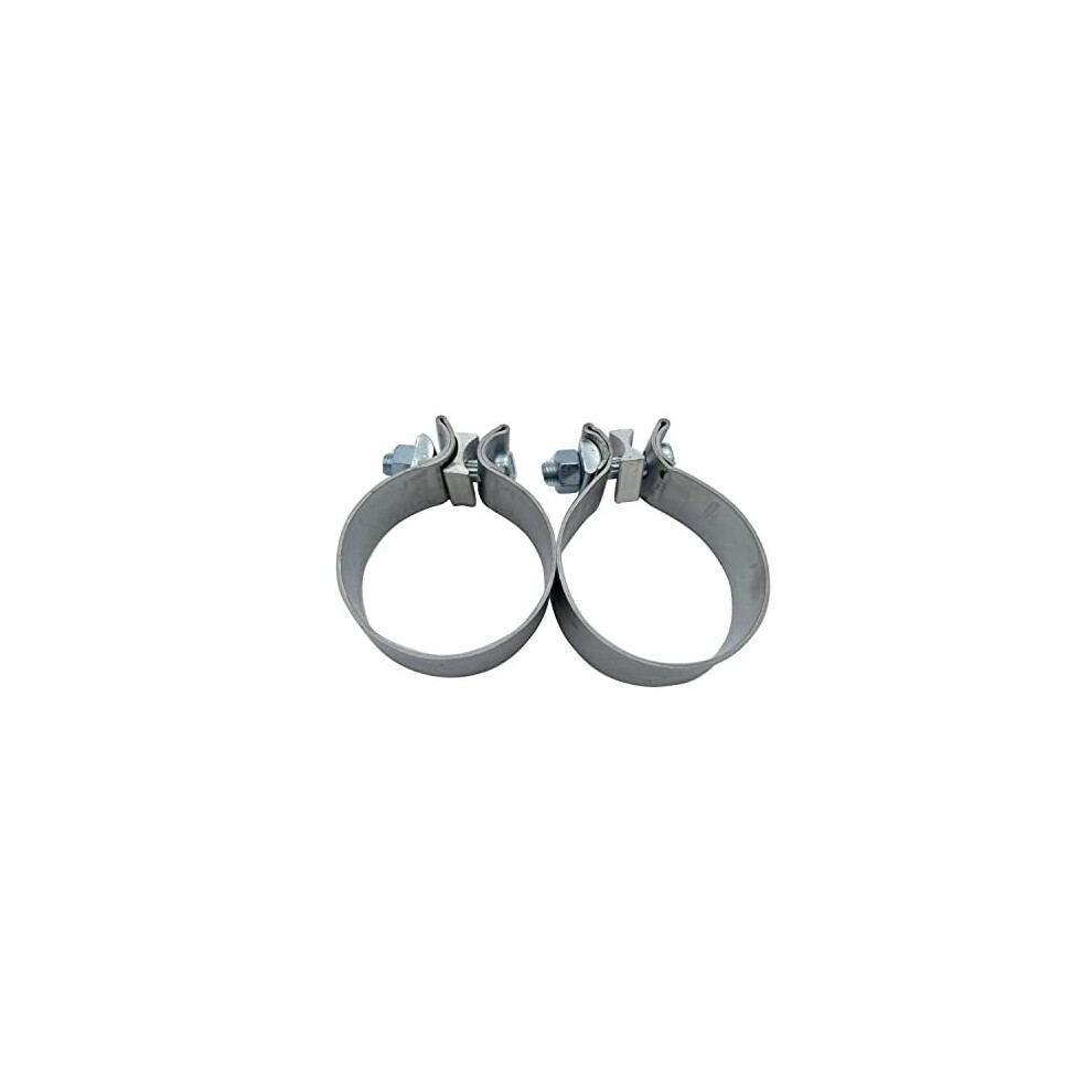 1 Pair 2Pcs Shlpdfm 3" Stainless Steel T409 Narrow Band Exhaust Clamp Lap Joint Universal For The Catback Muffler Downpipe 5014542649264
