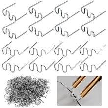 1000 PCS Hot Staples Wave Welding Rods, 0.6mm 0.8mm Plastic Welding Staples Staplers Car Auto Bumper Repair Welding Wire Welding Nails for Repair