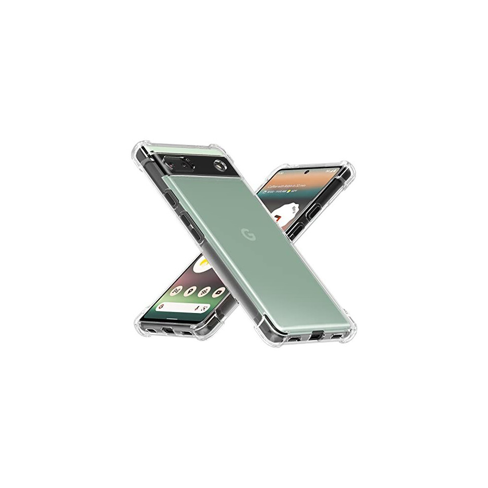 For Google Pixel 6A Case (2022) Crystal Clear Cover With Camera Protection Reinforced Corner Bumper Slim Fit Shockproof Flexible Tpu Phone Case For 5014542646416