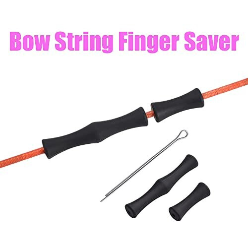 Bow String Finger Savers Finger Guard Recurve Bow Finger Tabs String Finger Rollers, Silicone, 3 Packs 1