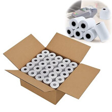 Thermal Paper Till Rolls, 50 Rolls of 57mm x 36mm x 15m Thermal PDQ Receipt Paper Rolls, Cash Register Receipt, Thermal Credit Card Till Roll, for