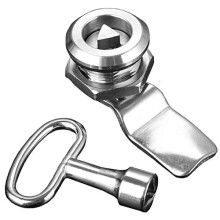Electric Meter Box Latch Gas Meter Box Lock Post Box Lock with Triangle Key, Threaded Cam Lock Mailbox Lock Cabinet Drawer Furniture Lock (18MM-1PACK)