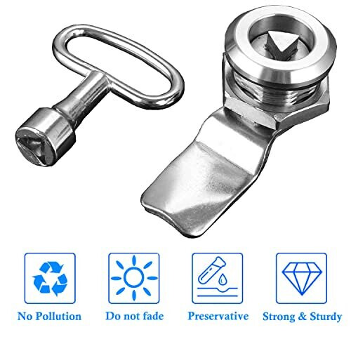 Electric Meter Box Latch Gas Meter Box Lock Post Box Lock with Triangle Key, Threaded Cam Lock