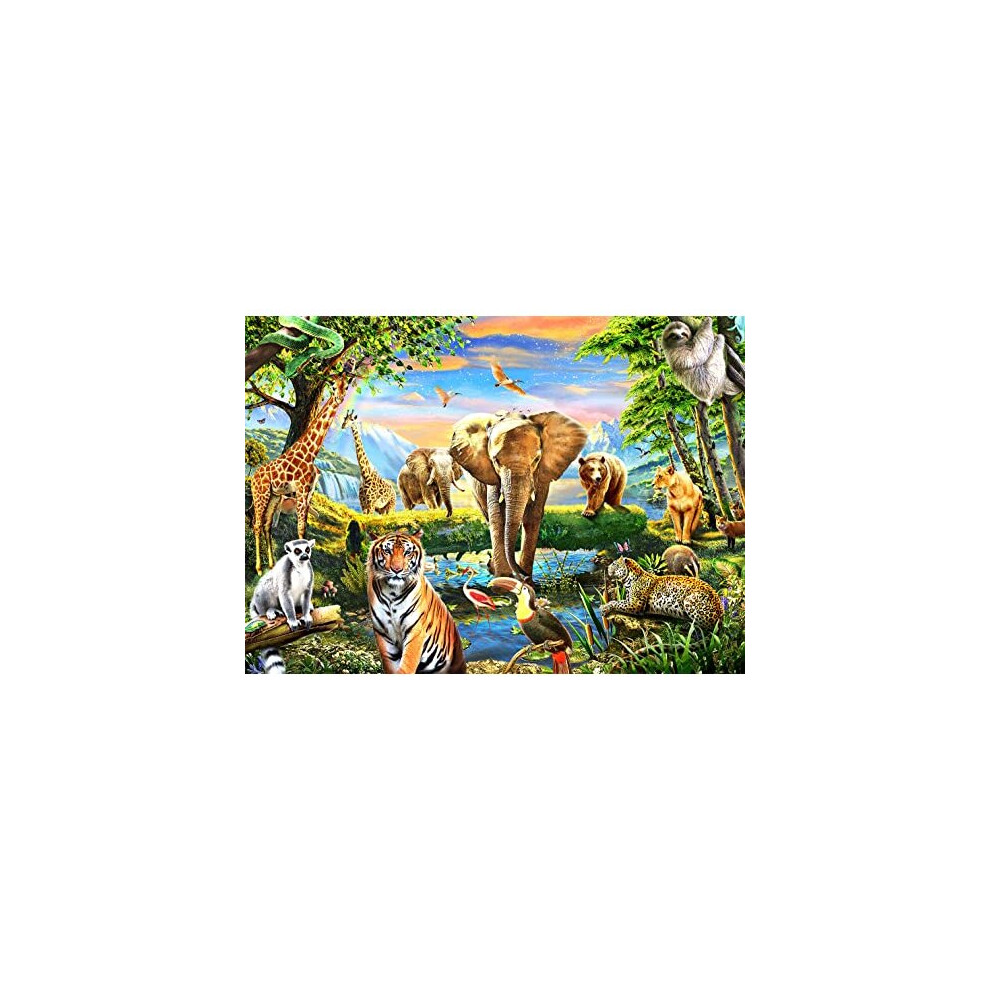 Jigsaw Puzzles 1000 Pieces for Adults jigsaw puzzles for adults 1000 Piece Puzzle Educational Games-Safari Animal World