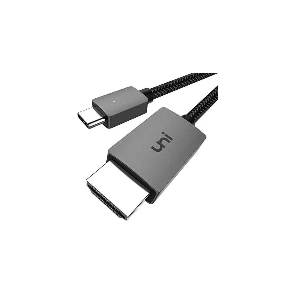 USB C to HDMI Cable 4K, Type C to HDMI Cable(Thunderbolt 3 Compatible) for Home Office, Compatible with iPad Pro 2020, MacBook Pro, Samsung S20,