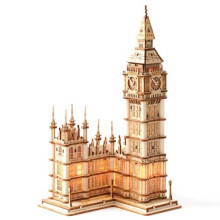 3D Wooden Puzzle Big Ben Model Kit for Adults to build, DIY Wooden Model Building Construction Craft Kits, Ideal as Christmas And Birthday Gift