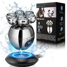 Head Shaver, SULIVES 7D Electric Shavers for Bald Men, Upgrade 6-in-1 Wet & Dry Rotary Head Razor for Balding Clippers, Grooming Kit with Beard/Nose