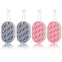 4 Pack Bath Sponge,Exfoliating Body Shower Sponge,Double-sided Fiber Sponges Body Bath Scrubber,Soft Bath Scrubber for Men Women Adults Kids Body