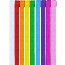 9 Rolls Crepe Paper Craft Streamers Hanging Rainbow Crepe Paper Streamers Red Orange Yellow Green Blue Purple Pink White Crepe Paper Roll Streamer