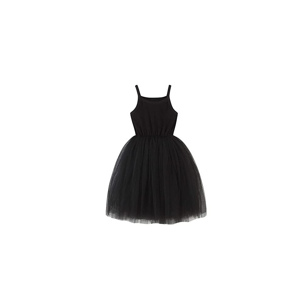 Baby Girl Tutu Dress Toddler Kids Sleeveless Fluffy Tulle Princess Dresses for 0-6Years Black