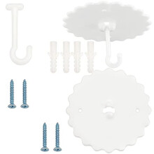 2 Set Ceiling Mosquito Net Hooks Bunk Bed Hanger Hook Super Glue Dome Mosquito Net Hooks with Base Screws Ceiling Hook for Hanging Light Canopy