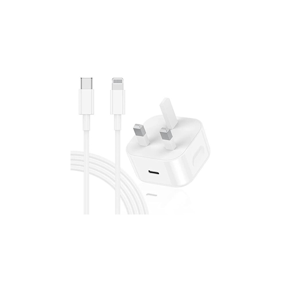 iPhone 14 13 USB C Fast Charger, [Apple MFi Certified] 20W iPhone Wall Charger with 2M Lightning Cable Lead Original,Type C Charging Plug Power