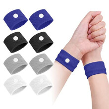 Motion Sickness Wristbands - 4 Pairs Natural Anti-Nausea Bands for Kids & Adults, Relief from Car, Sea & Motion Sickness