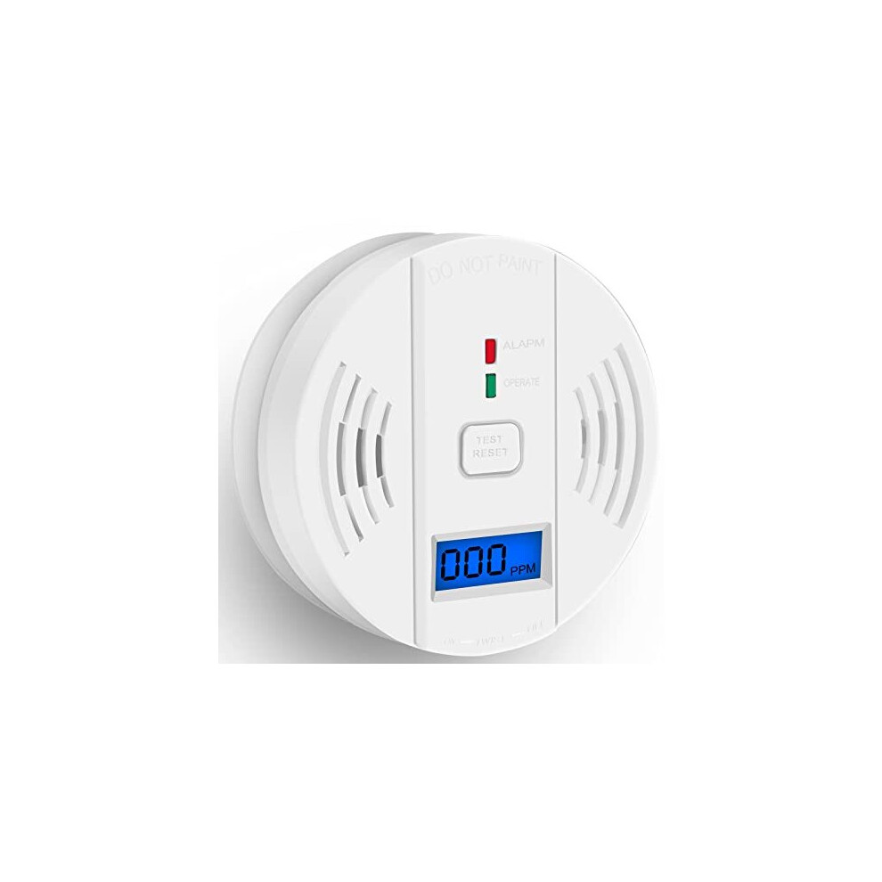 Carbon Monoxide Detector, Co Detectors With Led Indicator & Silence Button, En 50291 Co Alarms Monitor For Home Safety (Aa Battery Not Included) 5014542663390