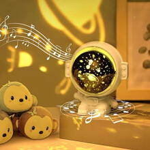 Astronaut Light Projector, 360 Adjustable Astronaut Starry Night Light Projector, USB Charging Adjustable Spaceman Projector Lamp with 8 Kinds of