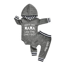 Baby Boy Clothes Tracksuit Hoodie Long Sleeve Tops Pants 2pcs Clothing Sets Grey(6-9 Months)