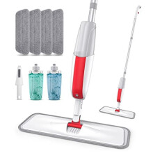 Microfibre Spray Mop for Cleaning Floors - MANGOTIME Laminate Floor Mop for Wooden Hard Floor Vinyl Tile LVT Wet Dry Flat Mop Kitchen Floor Mop with