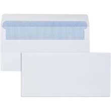 Triple Priority DL White Peel and Seal Envelopes - Secure Self Seal No Window Design - Perfect for Home Office & Business Mails (100)
