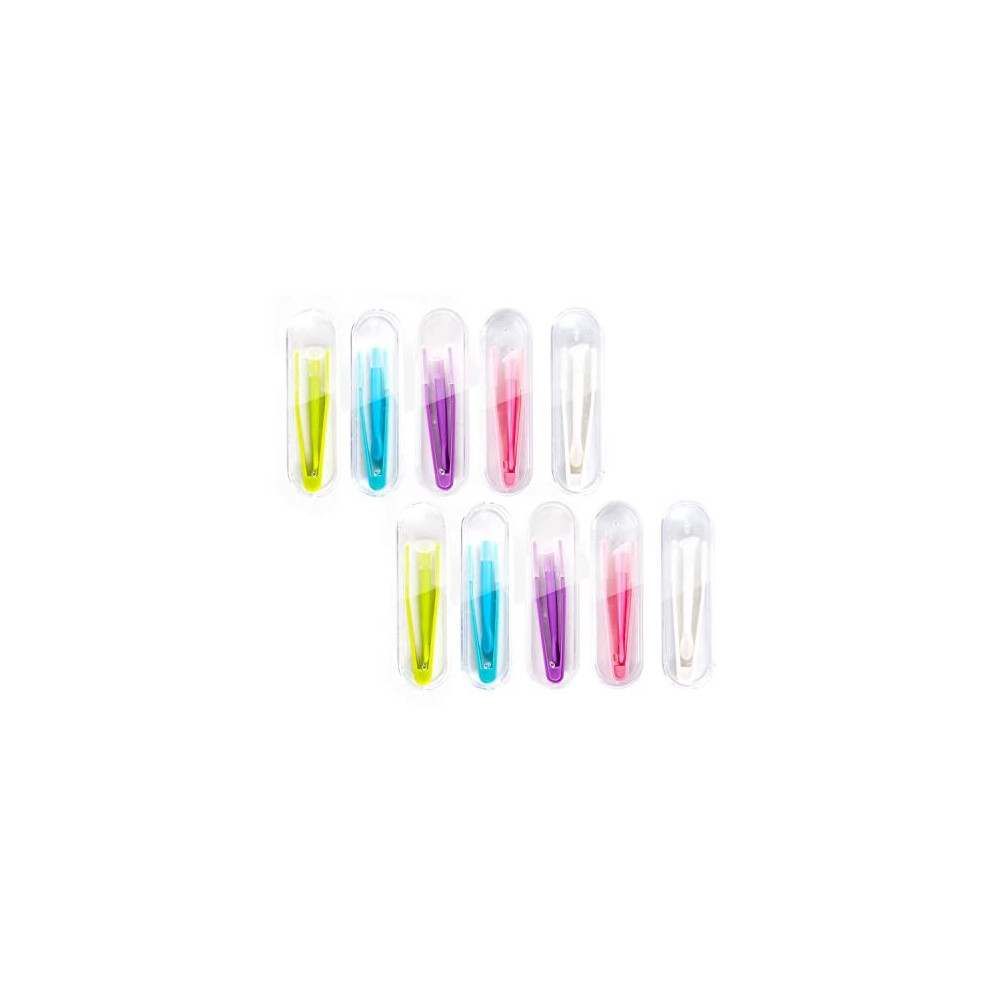 10 Contact Lens Tweezers Sucker Stick Set Contact Lens Case Special Tweezers Set Contact Lens Makeup Remover Tweezers Sucker Stick Set