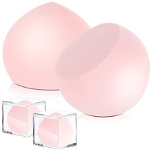 2 Pcs Makeup Sponge, Ultra Soft Makeup Sponge Egg Marshmallow Expanding Sponge with Box Individually Packaged for Liquid Foundation Cream and Cream