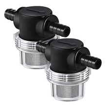 2pcs 3/8 Inch Water Pump Strainer, 50 Mesh Stainless Steel Screen RV Pump Filter Twist-on Pipe Strainer