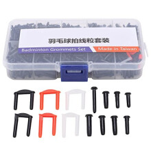 Badminton Grommets, 1 Box Universal Badminton Racket Grommets Set with Racquet Eyelets Bucket String Protector Stringing Tools