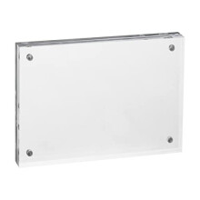 Floating Photo Frame, 3" x 4.1" Desktop Frameless Picture Frame Double Sided Acrylic Magnetic Display Frame for Family Travel Party Photo Souvenirs