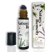 Headache Relief 10ml Roll-On Stick. Essential Oil & Amethyst Remedy to Ease Head Pain & Migraine. Camomile, Peppermint, Lavender, Rosemary &