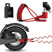 Bike Lock, Disc Brake Lock, 1300mm/12mm Cycling Cable Lock with 2 Keys,Electric Scooter Lock Accessory Anti-Theft for Xiaomi M365/Pro,Bike, Electric
