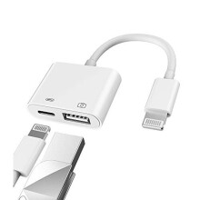 USB to Lightning Adapter Charger Cable Connector Dongle Iphone OTG Flash Splitter for Apple 11 12 13 14 Pro MAX 7 8 Plus Ipad Camera Card Reader Stick