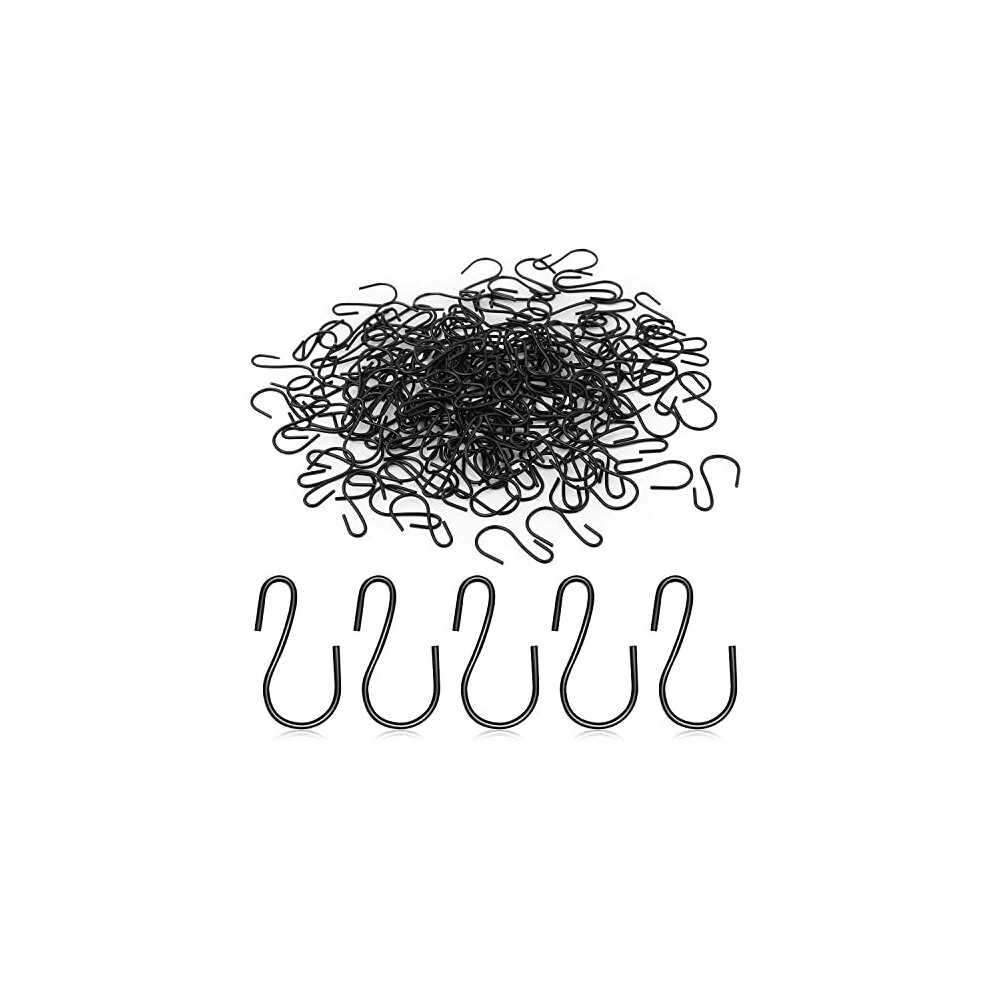 120Pcs 1 Inch Mini S Hooks For Hanging, S Shaped Hooks Small S Hooks Metal Mini Ornament Hooks For Crafts Jewelry Hanging Pot Plants (Black) 5014542671869