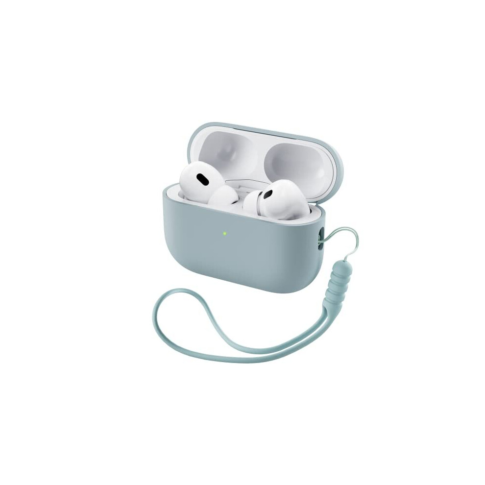 Compatible With Airpods Pro 2 Case (2022) Protective Liquid Silicone Case For Airpods Pro 2Nd Generation With Lanyard Soft Skin Front Led Visible 5014542671999