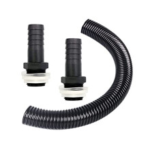 Water Butt Connector Pipe Link Kit for Downpipe,25mm Water Butt Connecting Kit for Joining 2 Water Butts,Rain Barrels,Water Tanks Together - 0.5M
