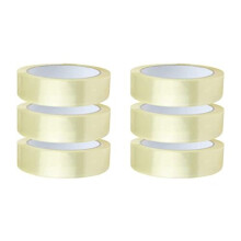 6 Pack Transparent Tape 24mm x 66m – Cellotape 6 Rolls for Parcels, Gifts, School, Office Clear Packing - General Purpose Sellotape for Sticky