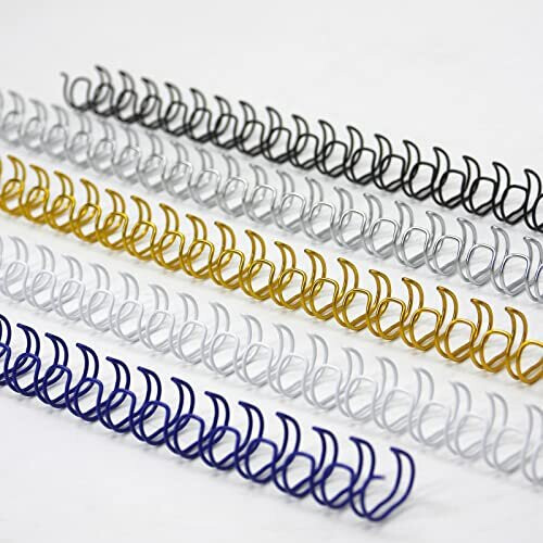 Wire Binding Spines, 7.9mm, 40 Sheet Binding Capacity, 34 Loops, A4, Multi-Colour, Pack of 100