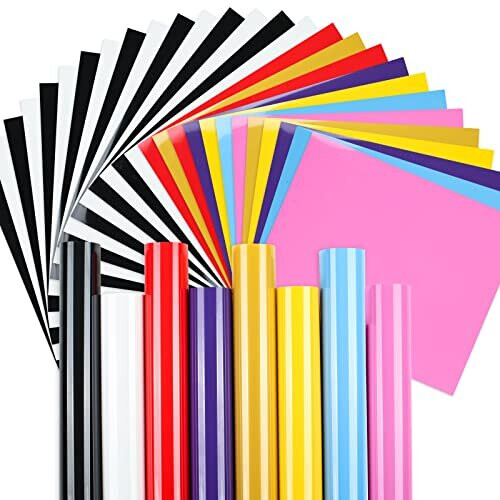 36 Pack Iron on Vinyl Sheets - 30.5 x 25.4 cm Heat Transfer Vinyl for ...