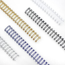 Wire Binding Spines, 15.9mm, 130 Sheet Binding Capacity, 34 Loops, A4, Multi-Colour, Pack of 50