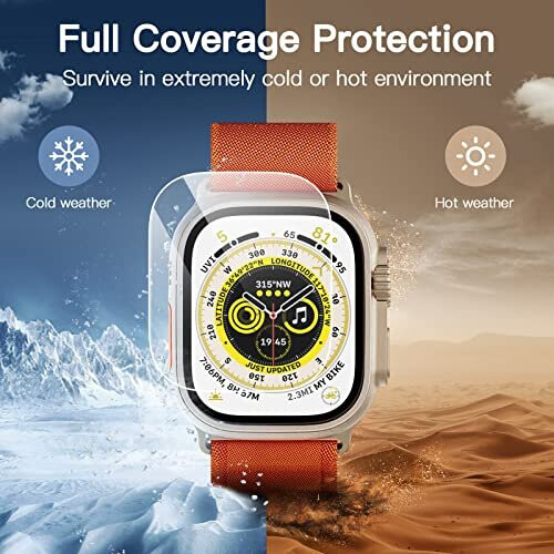 Screen Protector for Apple Watch Ultra 49mm, Tempered Glass, HD Clear, 3 Pack 1