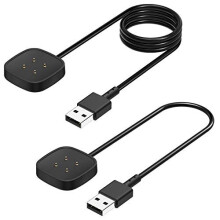 2Pack Charger Cable for Fitbit Versa 3/Versa 4 & Fitbit Sense/Sense 2,Replacement USB Charging Cable for Fitbit Versa 3/Fitbit Sense Smartwatch Versa