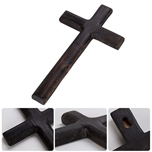 Wall Mounted Crosses Jesus Cross, Catholic Crucifix Jesus Christ Wooden Crosses Party Meditation