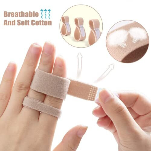 6 Pieces Toe Tapes Toe Splint Brace Toe Separators for Overlapping Toes