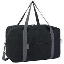 for Ryanair Airlines Underseat Cabin Bag 40X20X25 Foldable Travel Duffel Bag Holdall Tote Carry on Luggage Overnight for Women and Men 20L (Black