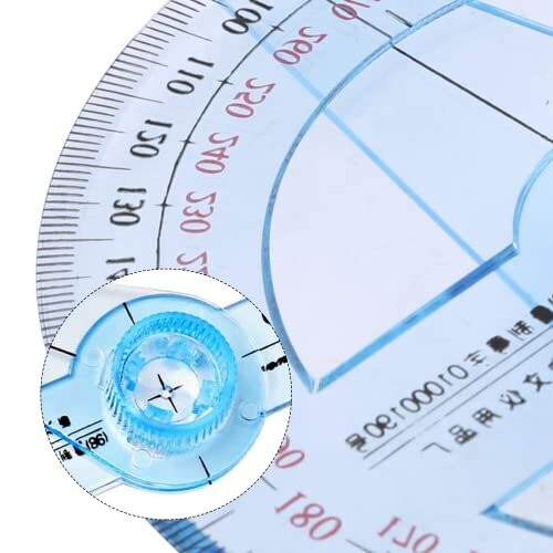 360 Degree Protractor Angle Measure 2Pcs Protractor Circle Protractor 10cm Plastic Protractor 360 Ruler Measuring Tool for Students and Children 2