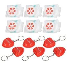 CPR Face Shield Mask, 6Pcs Cardiopulmonary Resuscitation Pocket Mask with One Way Valve, Portable CPR Breathing Barriers Face Shield, Keychain