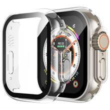 2-Pack Hard PC Protective Case with Tempered Glass Compatible with Apple Watch Ultra 49mm, Anti-Scratch All Around Ultra-Thin Cover with Screen