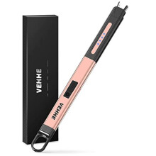 Candle Lighter, Electric Rechargeable Arc Lighter with LED Battery Display Hangable USB Lighter(Rose Gold)