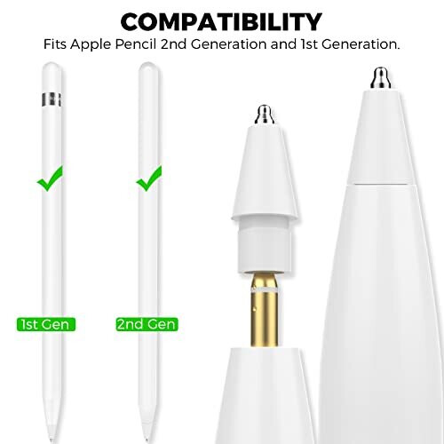 Upgraded Tips for Apple Pencil 1st & 2nd Gen Replacement Apple Pencil